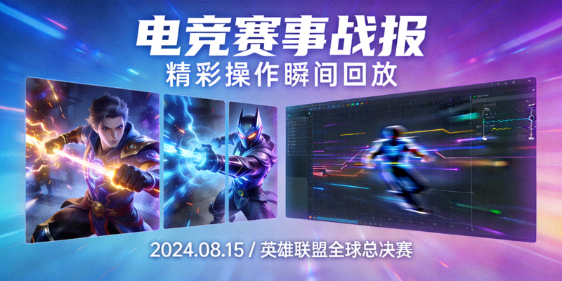 电竞赛事战报与视频集锦 - 精彩操作瞬间回放